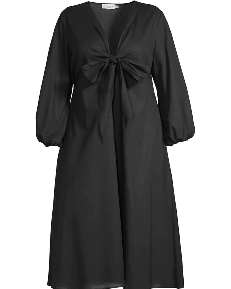 Front of a size 3X Novella Dress in Black by HARSHMAN. | dia_product_style_image_id:300091